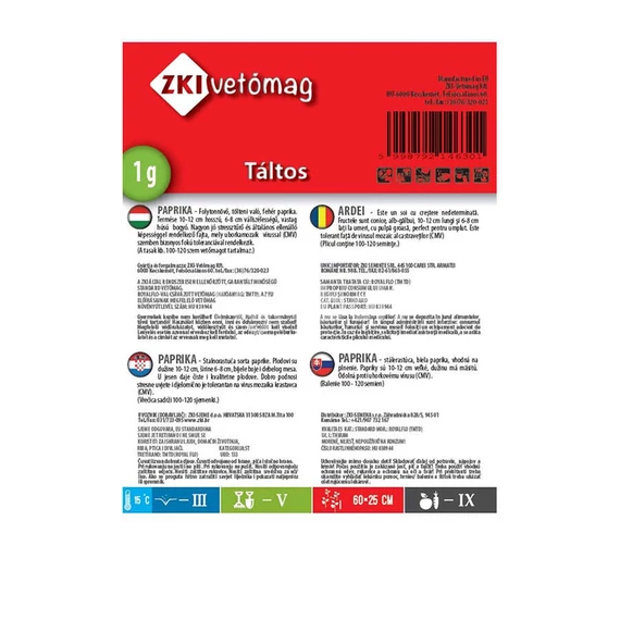 Táltos paprika vetőmag 1g ZKI vetőmag