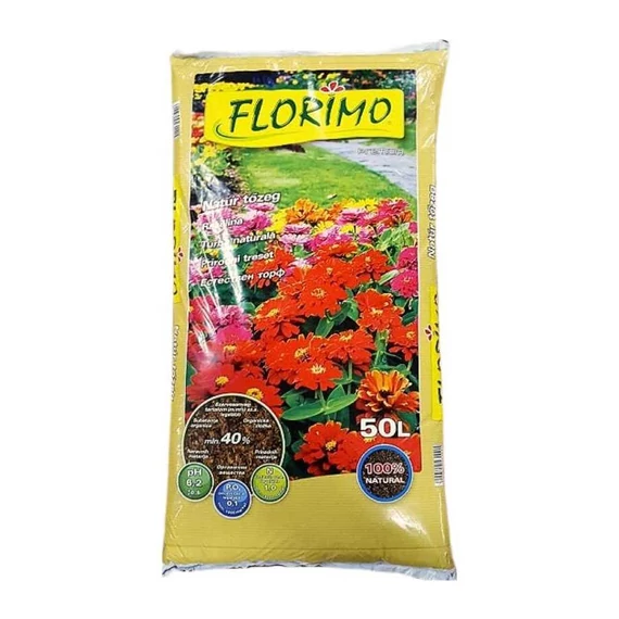 Florimo Tőzeg natúr - 50 l - flom7602