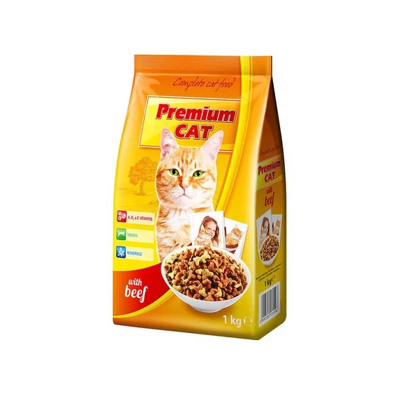 Premium Cat macskatáp Marha - 1kg - 99021