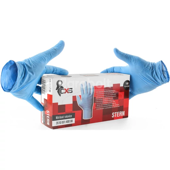 CXS Stern Egyszer használatos világoskék nitril kesztyű 100 db - 991026