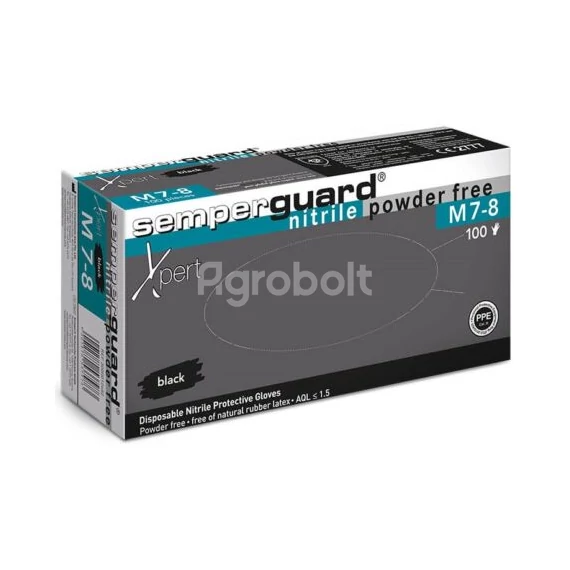 Semperguard xpert black nitril kesztyű - fekete - 100 db - S - 990034
