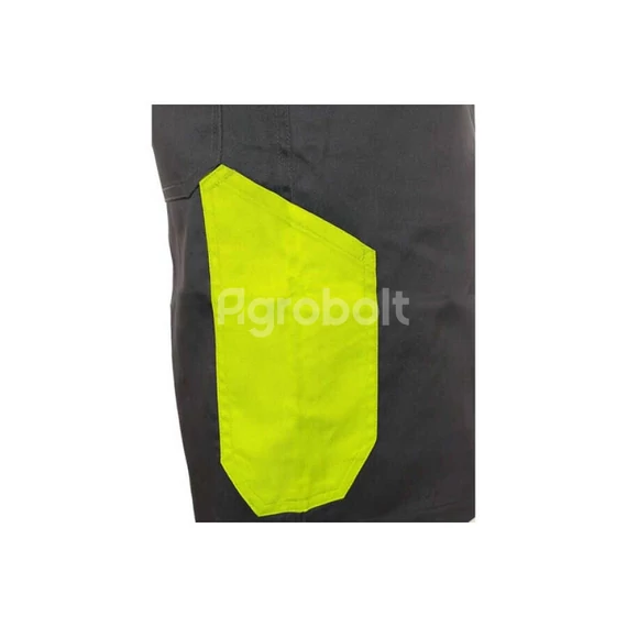 CXS Phoenix munkás rövidnadrág - Neonzöld oldalról