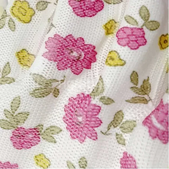 Női kertész kesztyű virágos mintával