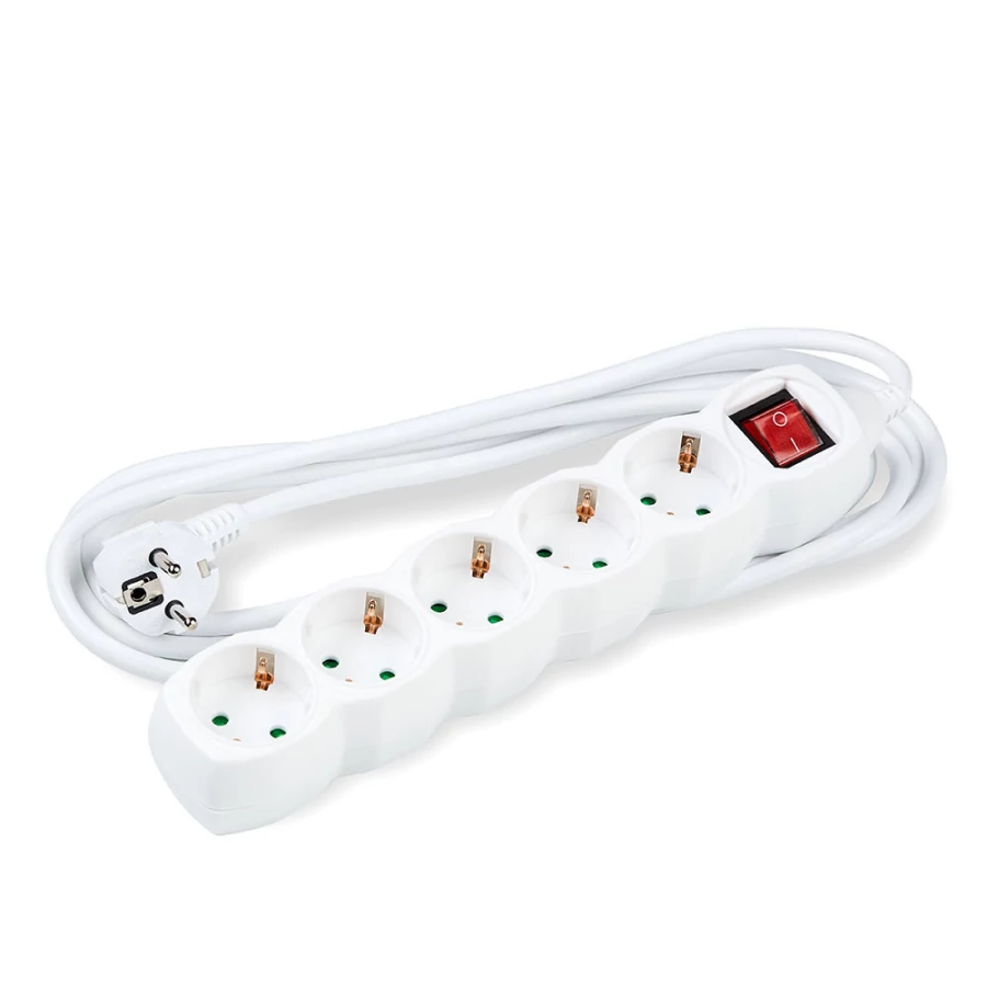 Technik Elosztó - 1,5mm2 rézkábel + kapcsoló (fehér) 16A