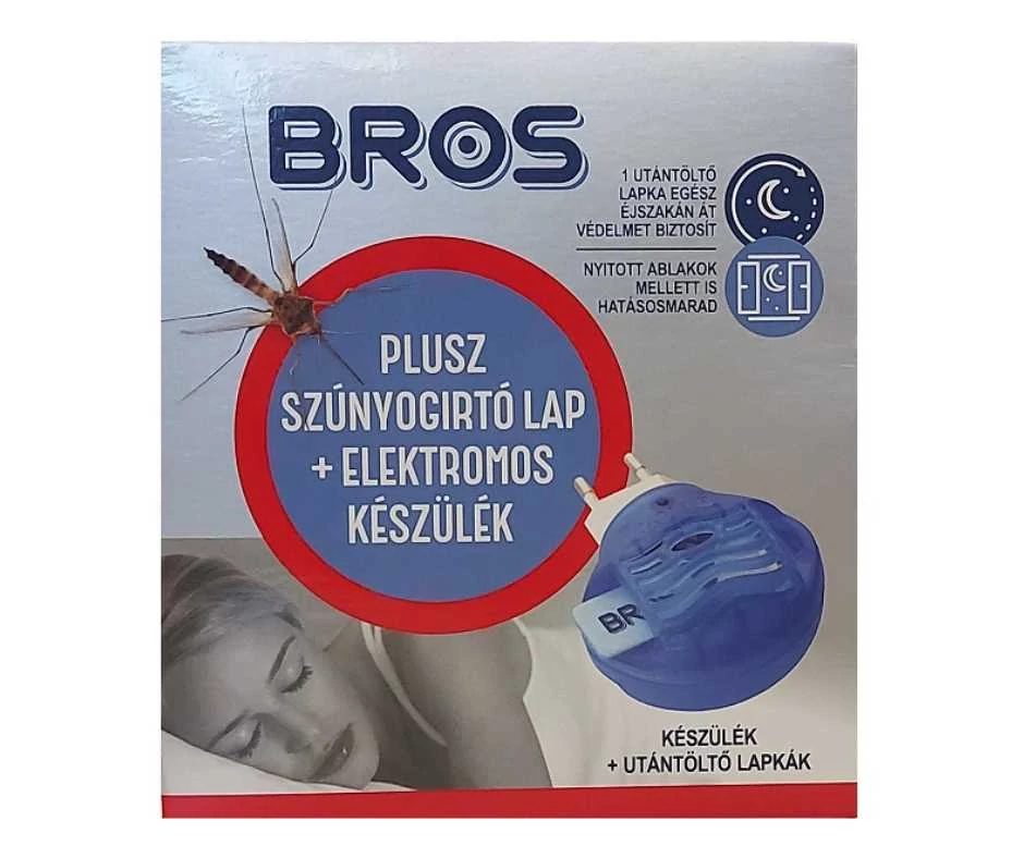 Bros szúnyogriasztó készülék + 10 lapka