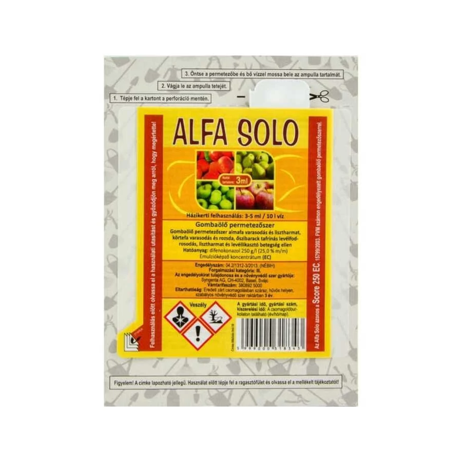 Alfa Solo(Score) gombaölő permetszer - 3 ml ampulla