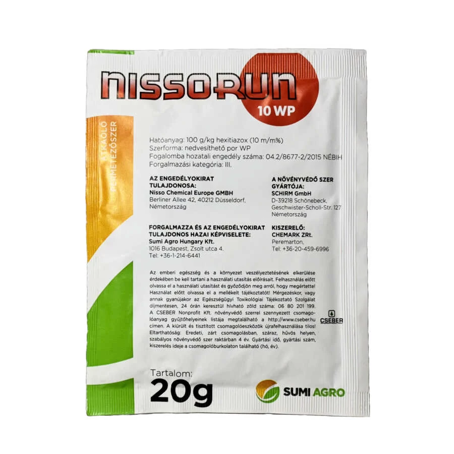 Nissorun 10 WP 20g Atkaölő permetszer