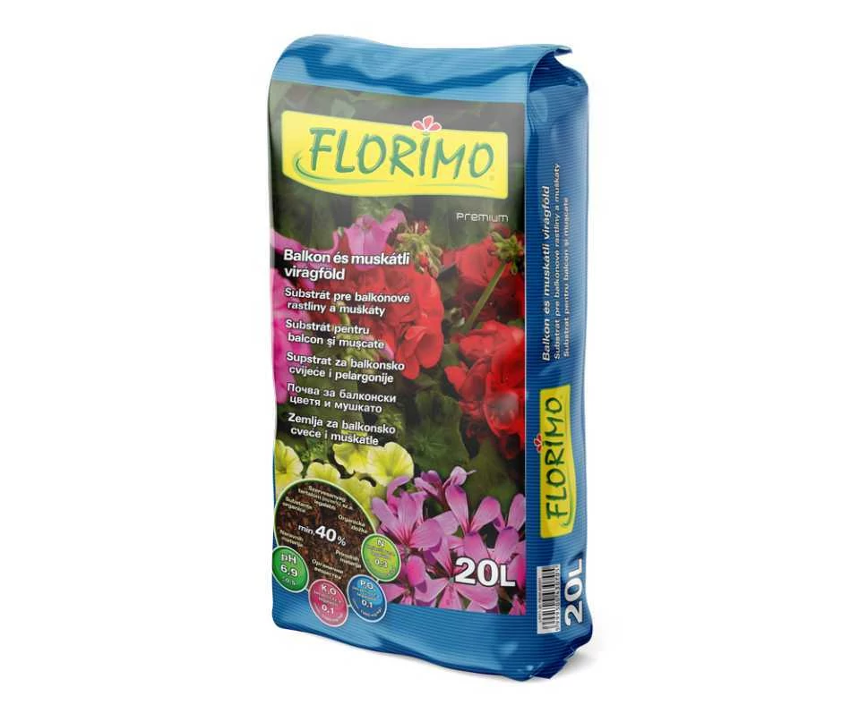 Florimo Balkon - Muskátli virágföld - 20 l