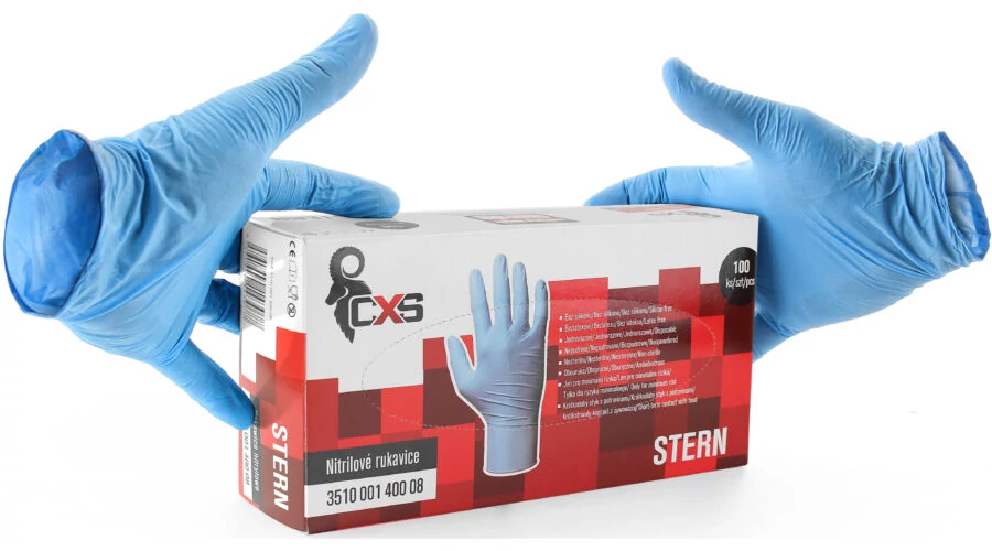 CXS Stern Egyszer használatos világoskék nitril kesztyű 100 db